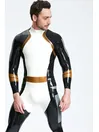 Fake Waistband Pattern Centaurus Latex Catsuit
