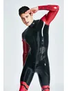 Flaps Small Pockets Defender Back Zipper Latex Catsuit