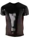 Crew Neck Short Sleeves Latex Tee
