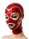 Latex Hood with Line Trim Face and Back Zipper