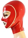 Latex Hood with Line Trim Face and Back Zipper