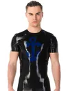 Classic Latex Sailors Anchor Pattern Translucent Blue T-shirt