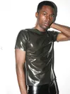 Crew Neck Short Sleeves Latex Tee