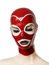 Latex Hood with Line Trim Face and Back Zipper