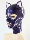 Cat Mask Latex Hood Attached Cat Ears
