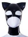 Kitty Ears Big Mouth Opened Eyes Catwoman Latex Hood