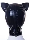Kitty Ears Big Mouth Opened Eyes Catwoman Latex Hood
