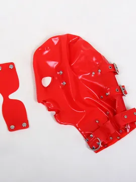 Natural Latex Mask Sexy Bondage Head Cover