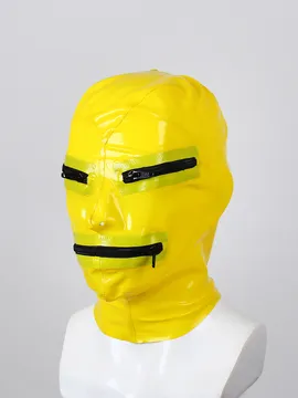 Latex Clothing Erotic Bondage Head Cover Head Mask Handmade