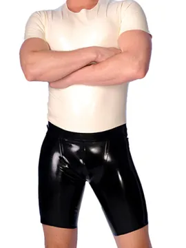 Supply Black Rubber Underwear Fashion Pants Men Latex Tight Shorts