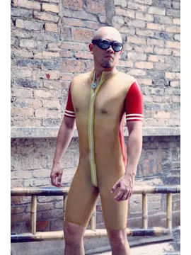 Front Zipper Transparent Latex Suit