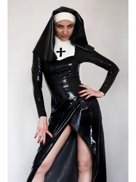 Crazy Nun Latex Dress