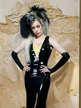 Women V-cut Bowknot Back Cross Strap Latex Top