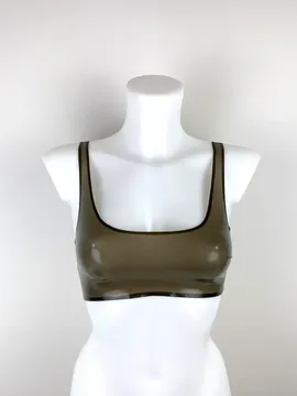 Women Bralet Low Back Latex Top