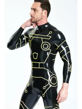 Mid-height Neck Collar Mantronation Latex Catsuit