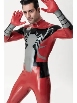Huntsman Spider Style Male Theraphosa Blondi Latex Catsuit Attached Gloves and Feet