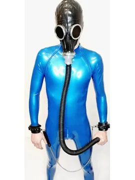 Long Sleeves High Collar Latex Catsuit Orion without Feet